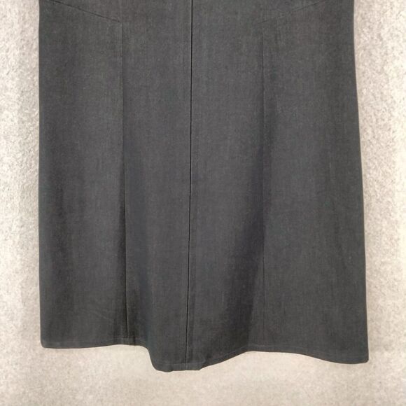 Tahari Fit & Flare Dress Womens Size 6 Black Sleeveless Lined V-Design Sheer - Picture 3 of 11